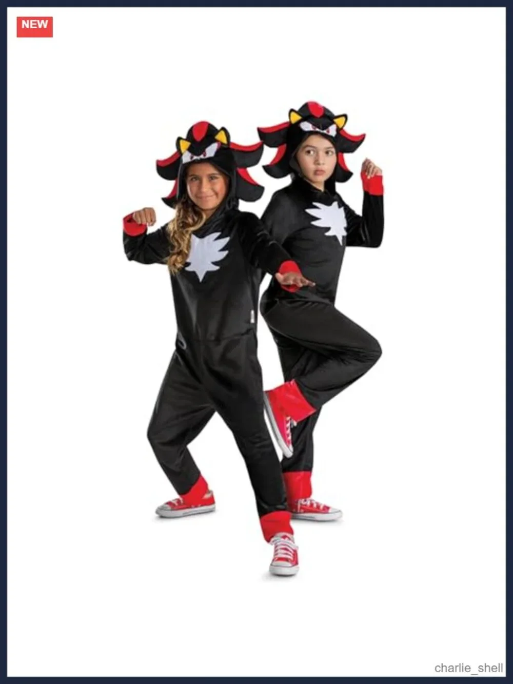 Officially Licensed Shadow Costume Kids Hooded Jumpsuit Halloween Outfit